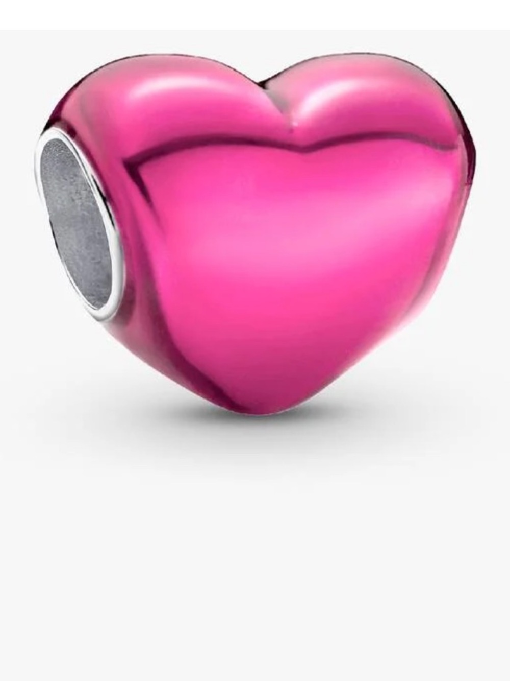Pandora Metallic Pink Heart Charm